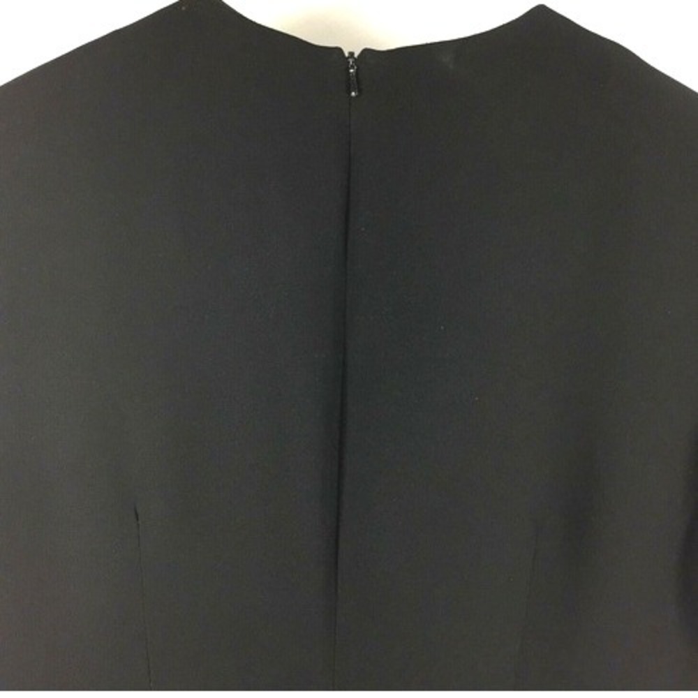 Womens Black Dress Size 12 Event Special Occasion Minimalist Short Sleeve Bows - Picture 5 of 6